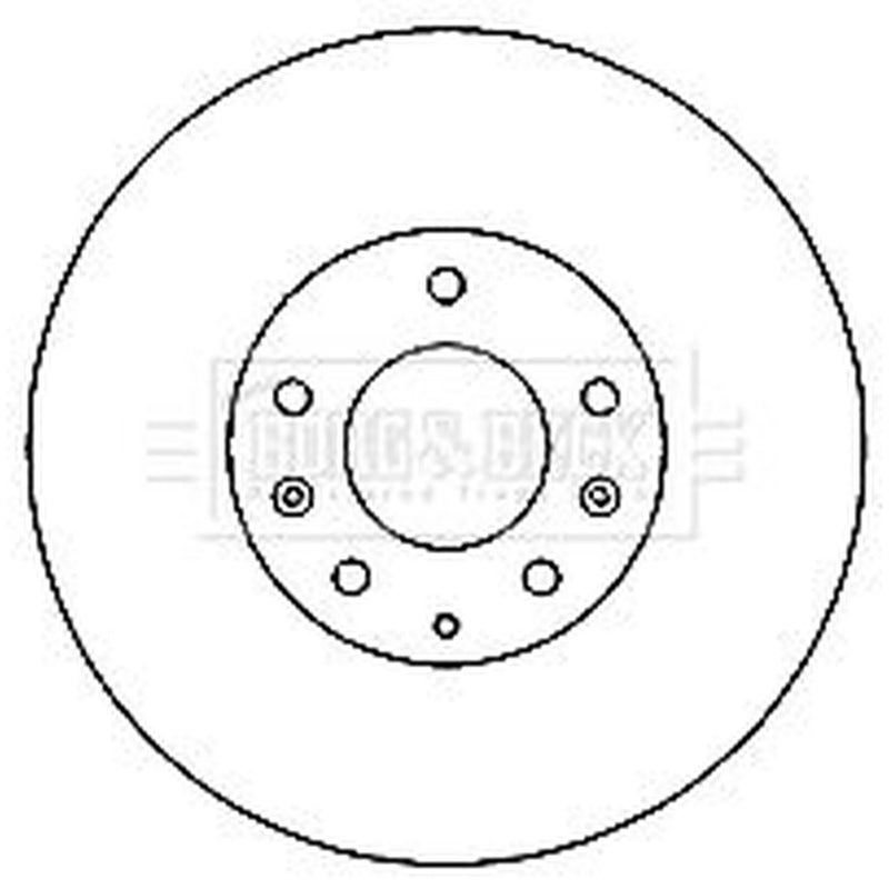 Borg & Beck 2 x Vented Brake Discs fits Mazda CX-7 2009-2013 2.2 2.5