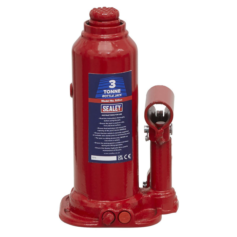 Sealey Bottle Jack 3 Tonne SJ3 Sealey - Dynamic Drive
