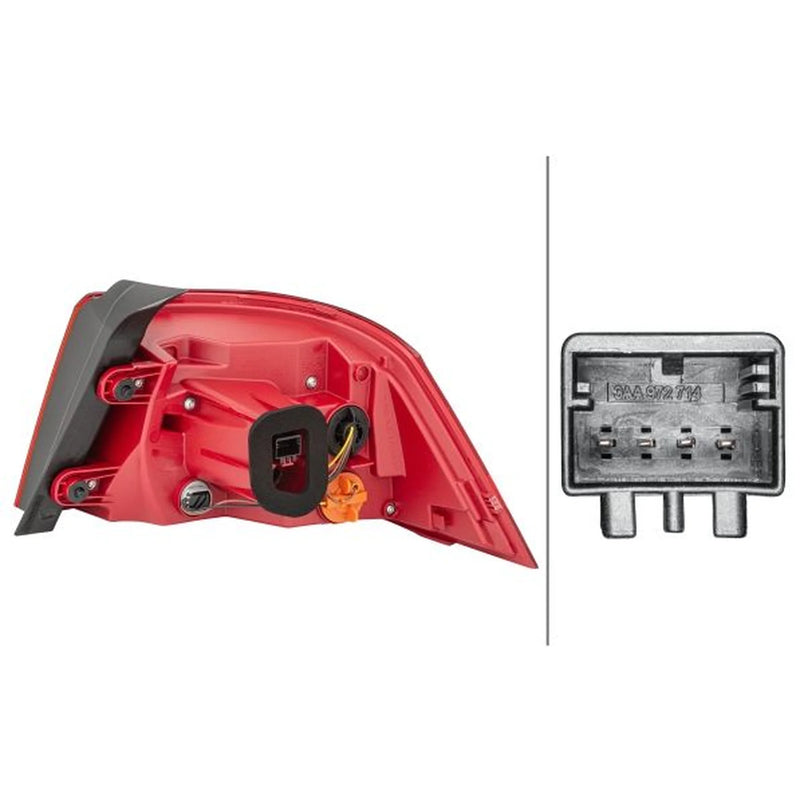 Hella Tail Light / Lamp W21W Left fits VW Passat B7 2010-2020