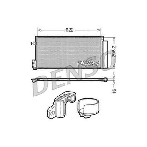 Denso Air Conditioning Condenser fits Abarth Grande Punto 2007-2010 1.4