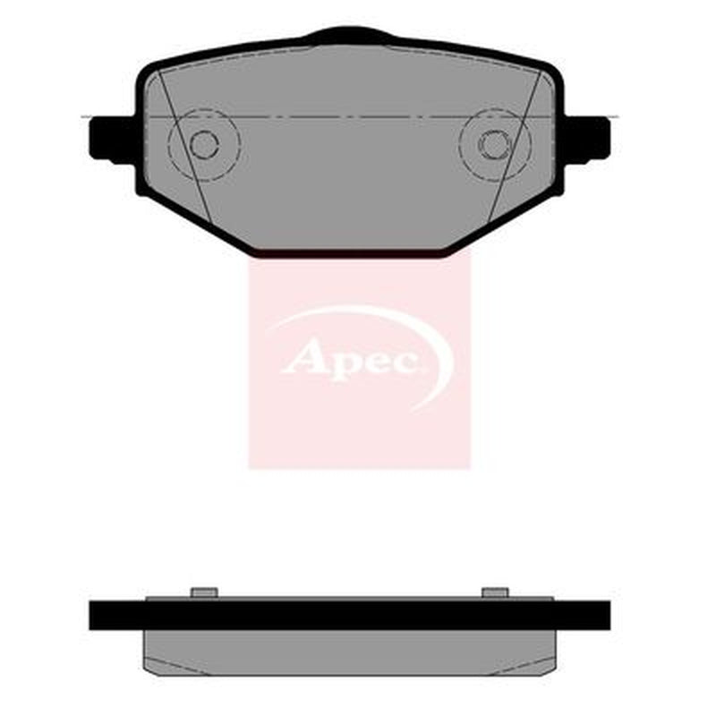 Apec Rear Brake Pad Set fits Renault Captur II 2020-2022