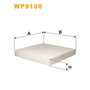 WIX Cabin Air Filter (Pollen Filter) WP9106