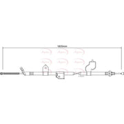 Apec Handbrake Cable Right Rear fits Nissan Qashqai I 2006-2013 1.5 1.6 2.0