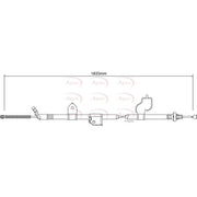 Apec Handbrake Cable Right Rear CAB1319