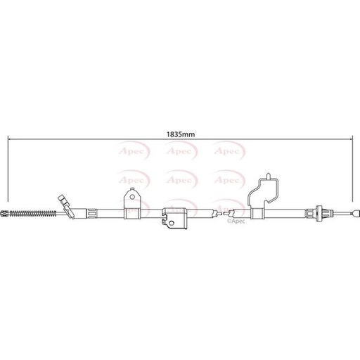 Apec Handbrake Cable Right Rear CAB1319