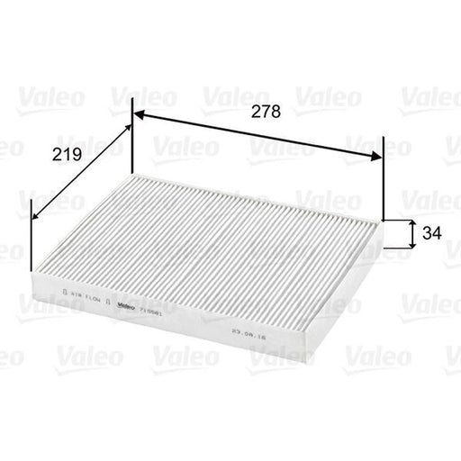 Valeo Cabin Air Filter (Pollen Filter) 715581