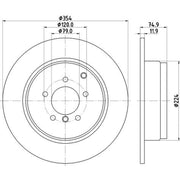 Mintex Rear Brake Solid Discs & Pads fits Land Rover Range Rover 2002-2012