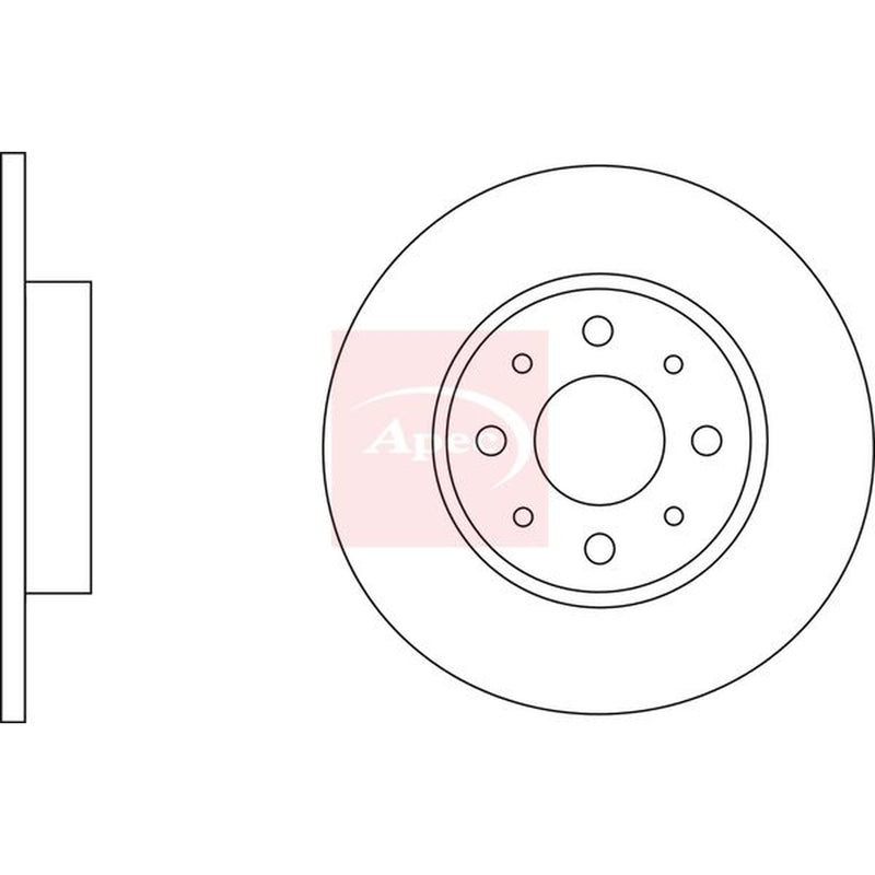 Apec Front & Rear Brake Discs & Pads fits Alfa Romeo Mito 2008-2015 1.4 1.6