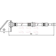 Apec Brake Hydraulic Hose Line Front Left fits Hyundai Tucson 2004-2012 2.0 2.7
