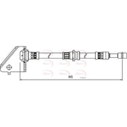 Apec Brake Hydraulic Hose Line Front Left HOS4021
