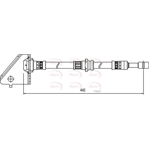 Apec Brake Hydraulic Hose Line Front Left HOS4021