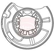 Apec Brake Disc Splash Guard Rear Left ASG1016
