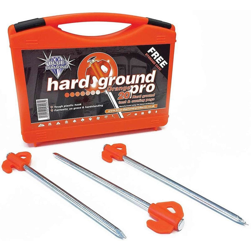 Blue Diamond Hard Ground Pro Pegs (Case Of 20) Blue Diamond - UK Camping And Leisure