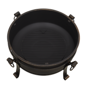 Dellonda 30" Deluxe 2-in-1 Outdoor Fire Pit & Coffee Table Antique Bronze Effect Dellonda  - Dynamic Drive