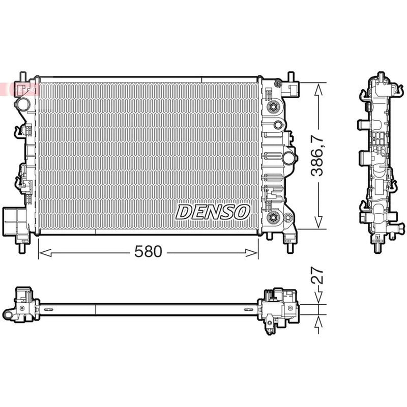 Denso Engine Radiator fits Chevrolet Trax 2012 on 1.6