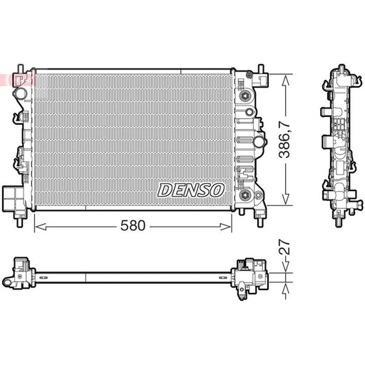 Denso Engine Radiator fits Chevrolet Trax 2012 on 1.6