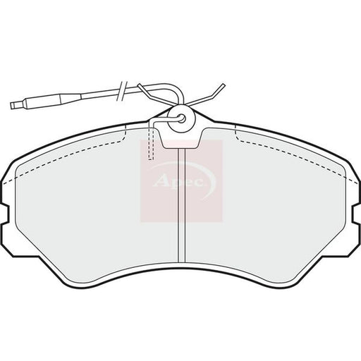 Apec Front Brake Pad Set fits Citroën C25 1981-1994 1.8 2.0 2.5