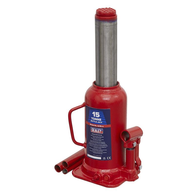 Sealey Bottle Jack 15 Tonne SJ15 Sealey - Dynamic Drive