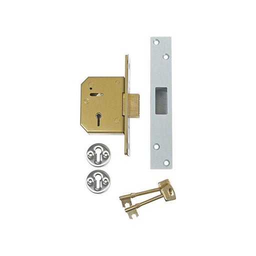 Union 3G115 C Series 5 Lever Deadlock 67mm 2.5in Satin Brass UNION - Dynamic Drive