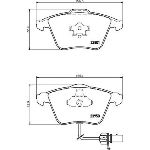 Mintex Front Brake Pad Set fits Audi A4 B6 2003-2005