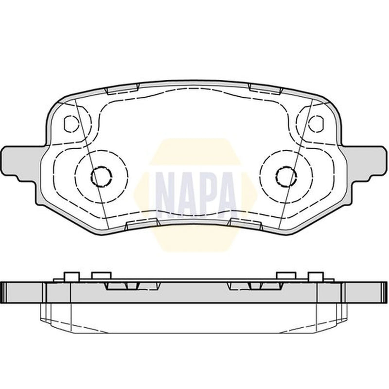 NAPA Rear Brake Pad Set fits Ford Puma 2019-2020 1.0 1.5