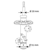 KYB Shock Absorber Damper Strut Front Left fits Citroën C4 Cactus 2014-2019