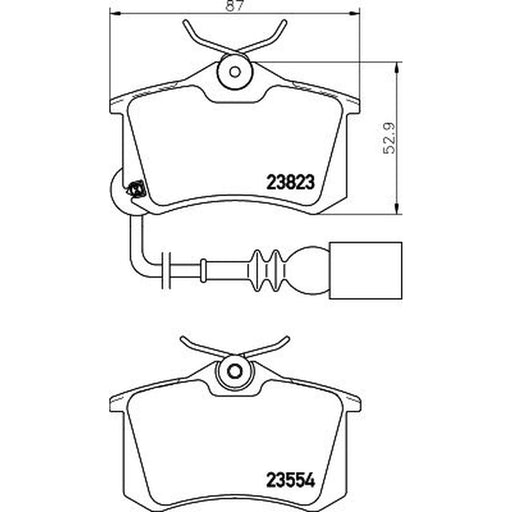 DON Rear Brake Pad Set fits Seat Ibiza 2002-2009 1.4 1.6 1.8 1.9 2.0