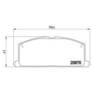 Brembo 4 x Front Brake Pad Set fits Toyota Camry 1982-1986 1.8 2.0