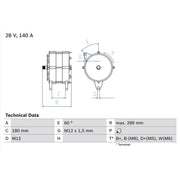Bosch Car Alternator 12V