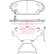 Apec Front Brake Pad Set fits Mazda 3 2018-2021 1.5 1.8 2.0