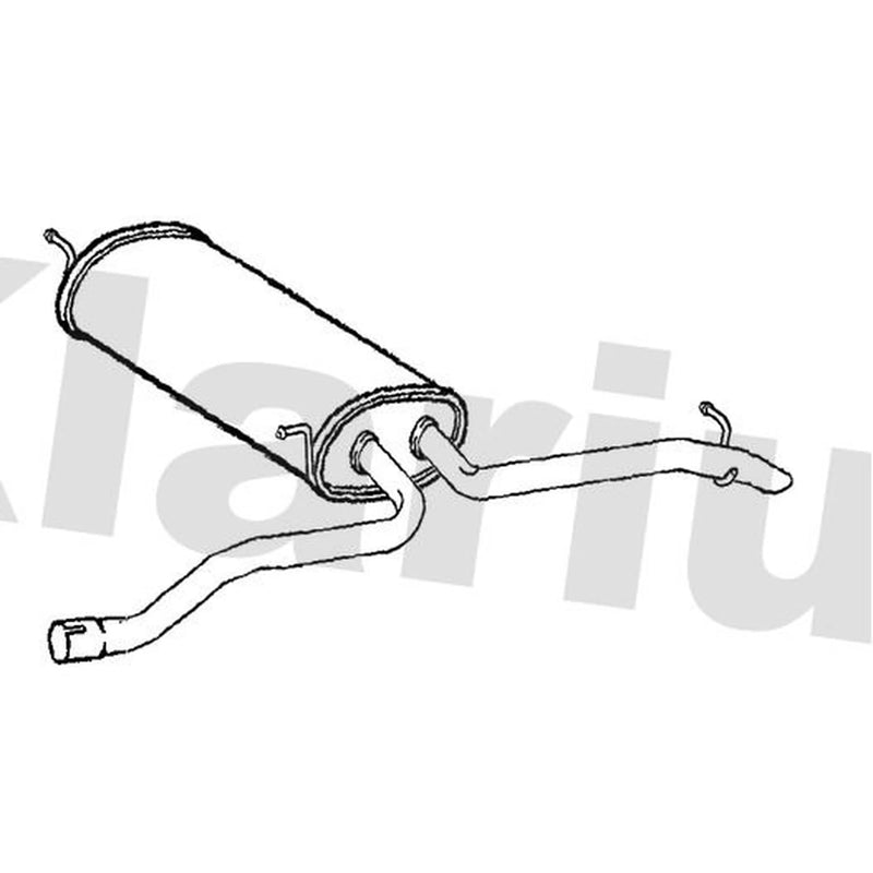 Klarius Box With Tail Pipe Rear fits Skoda Octavia III 2012-2017 1.6