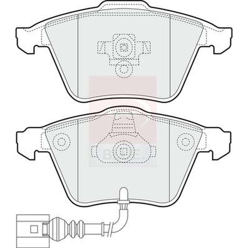 Apec Front Brake Pad Set fits Audi A3 2003-2009 3.2