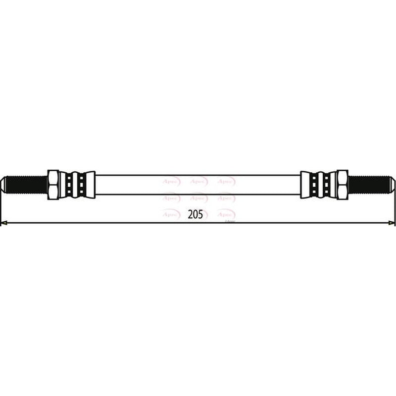 Apec Brake Hydraulic Hose Line Rear fits Austin Mini 1961-1967