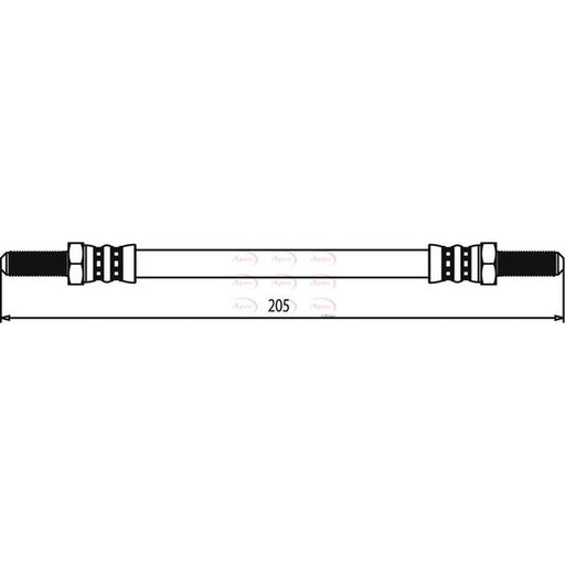 Apec Brake Hydraulic Hose Line Rear fits Austin Mini 1961-1967