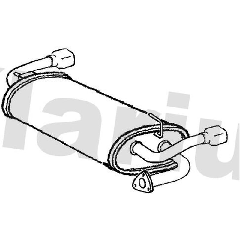 Klarius Box With Tail Pipe Rear fits MG Mgf 1995-2002 1.6 1.8