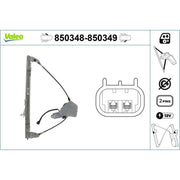 Valeo Electric Window Regulator Lifter Left Front 850348