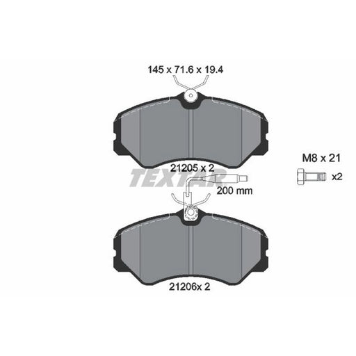 Textar Front Brake Pad Set 2120501
