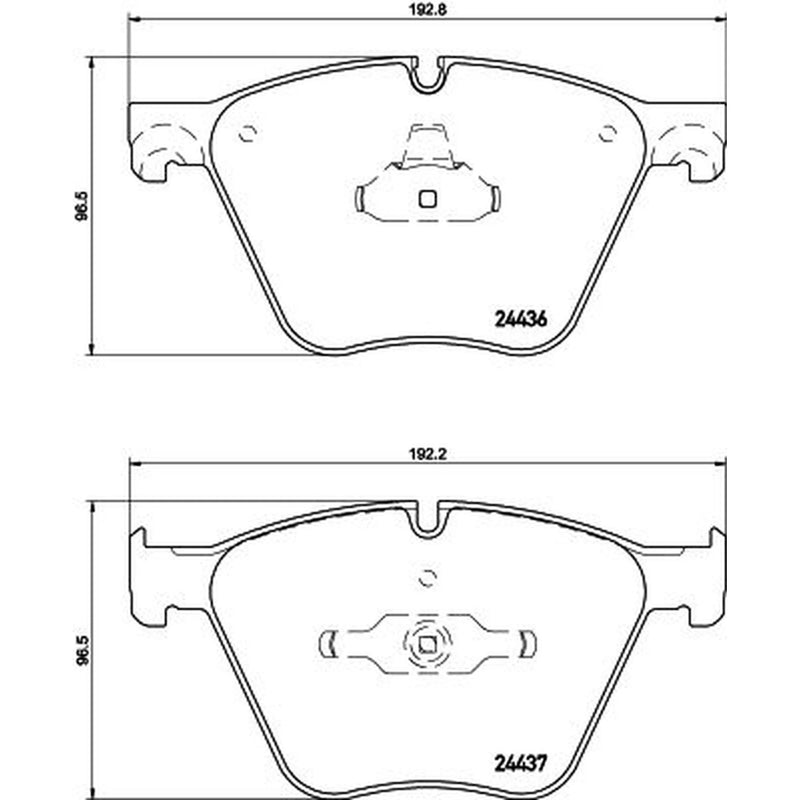 Mintex Front Brake Pad Set fits BMW 5 Gran Turismo 2009-2017
