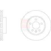 Apec 2 x Vented Front Brake Discs SDK7005-x2
