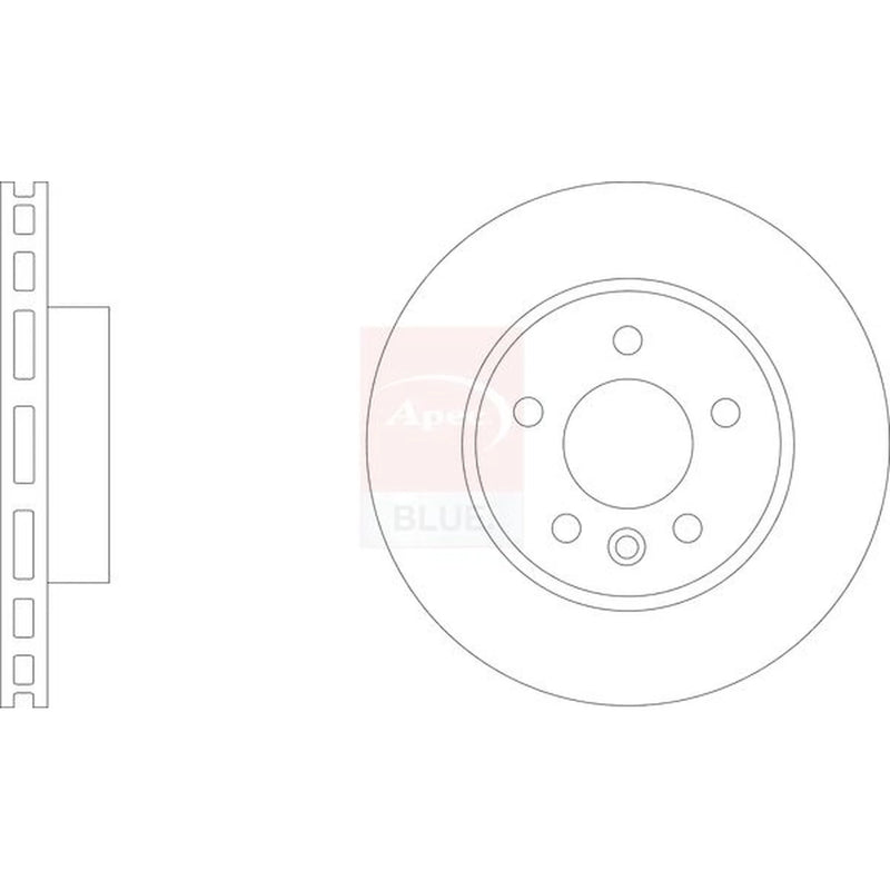 Apec 2 x Vented Front Brake Discs SDK7005-x2
