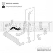 First Line Intercooler Turbo Charge Air Hose fits Mercedes-Benz E-Class