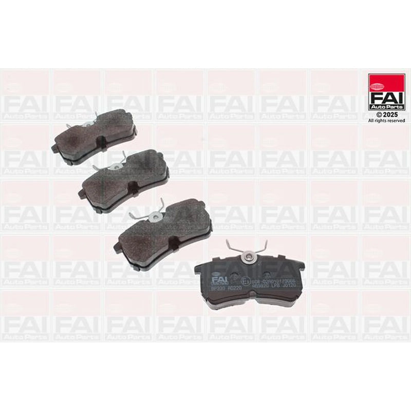 FAI Rear Brake Pad Set fits Ford Fiesta V 2005-2008
