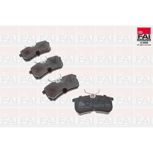 FAI Rear Brake Pad Set fits Ford Fiesta V 2005-2008