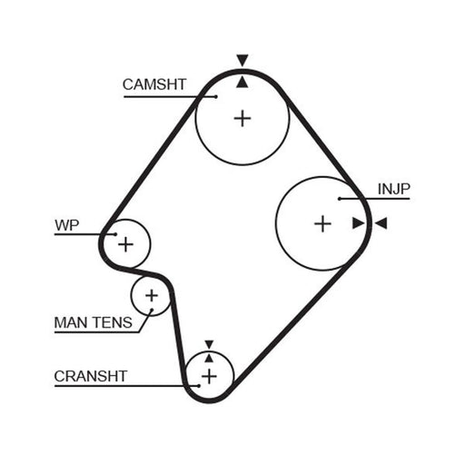 Gates Timing Belt Cambelt 164 Teet fits Asia Motors Rocsta Open Off-Road Vehicle