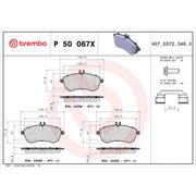 Brembo 4 x Front Brake Pad Set fits Mercedes-Benz C-Class 2007-2014