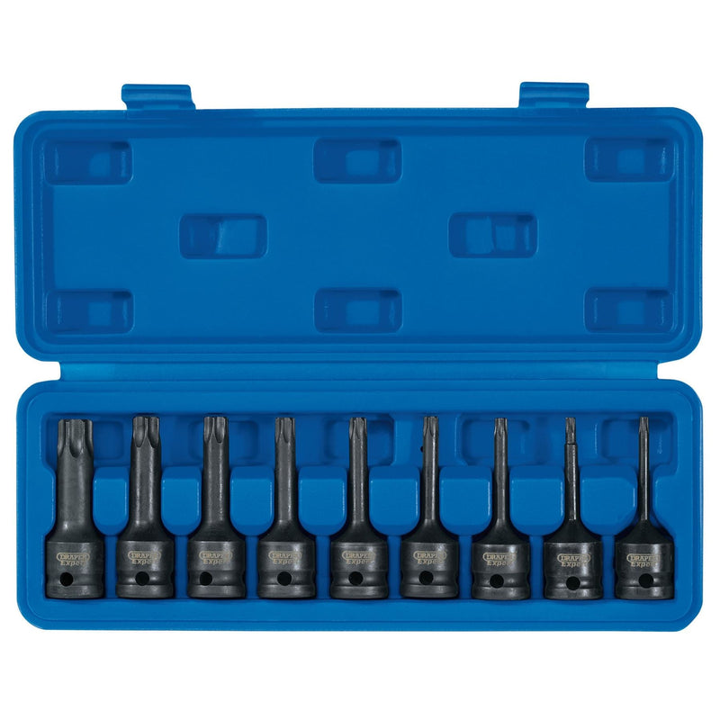 Draper TX-STAR Socket Bit Set, 1/2" Sq. Dr. (9 Piece) 99184 Draper - Dynamic Drive