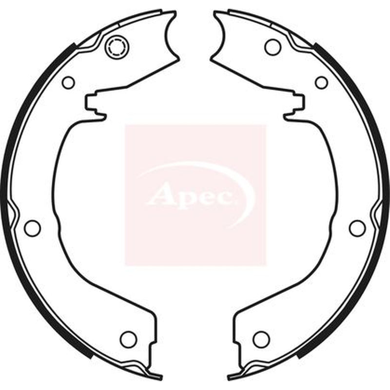 Apec Parking Brake Shoe Set fits Mitsubishi Pajero/Shogun 1997-1999 3.5