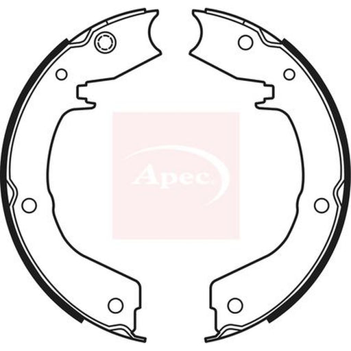Apec Parking Brake Shoe Set fits Mitsubishi Pajero/Shogun 1997-1999 3.5