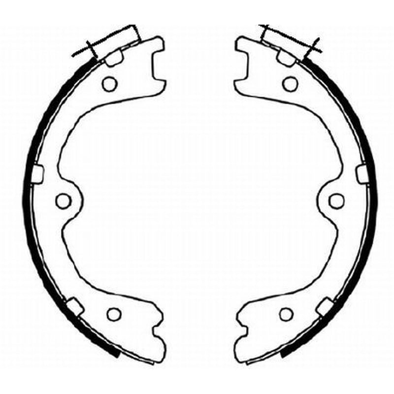 Mintex Parking Brake Shoe Set fits Infiniti Fx 2003-2008