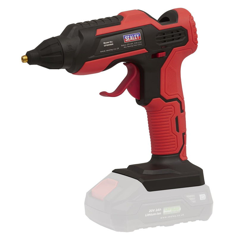 Sealey Cordless Glue Gun Kit 20V SV20 Series 2 Batteries CP20VGGKIT Sealey - Dynamic Drive